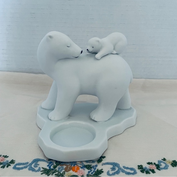 PartyLighte tea light holder Polar bear and Cub - Picture 1 of 7